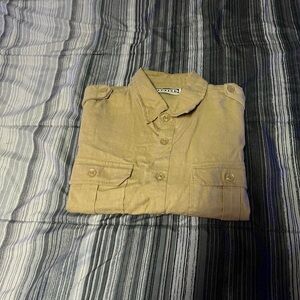 Men's Tan Button-Up Jacket